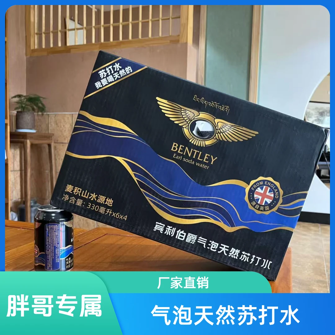 【西藏胖哥专属】气泡天然苏打水整箱330mlx24罐无糖弱碱原味