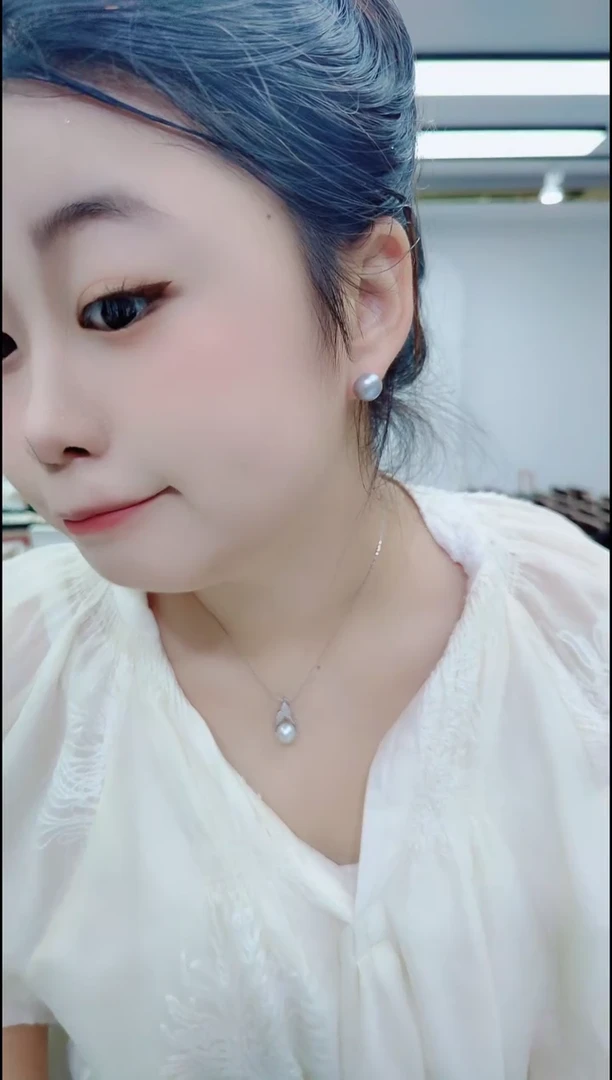 淡水珍珠合金颈饰1508耳钉