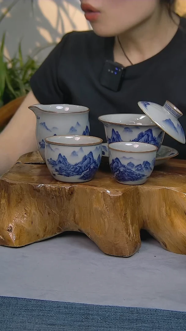 4件套陶瓷茶具家用简装系列
