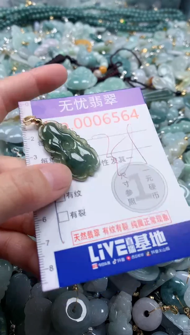 翡翠未镶嵌吊坠(不含链)6564