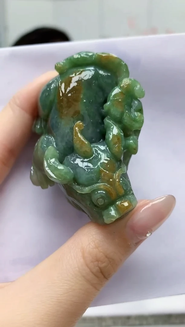 【闪购商品】定制翡翠未镶嵌5152jw-毛货挂件42