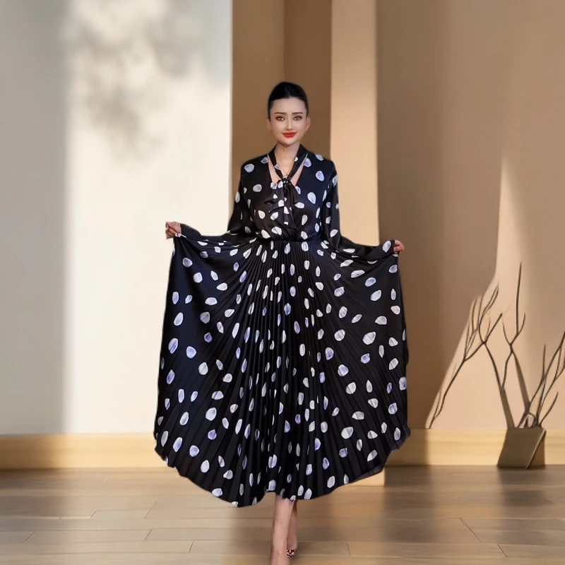 新款真丝四季可穿连衣裙