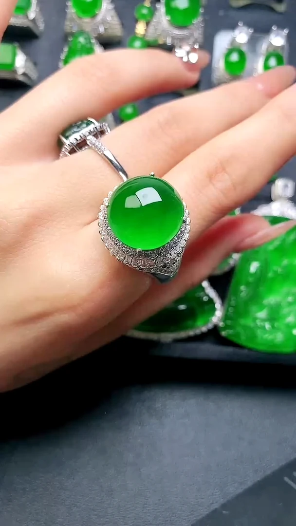 【闪购商品】翡翠戒指未镶嵌蛋面戒指