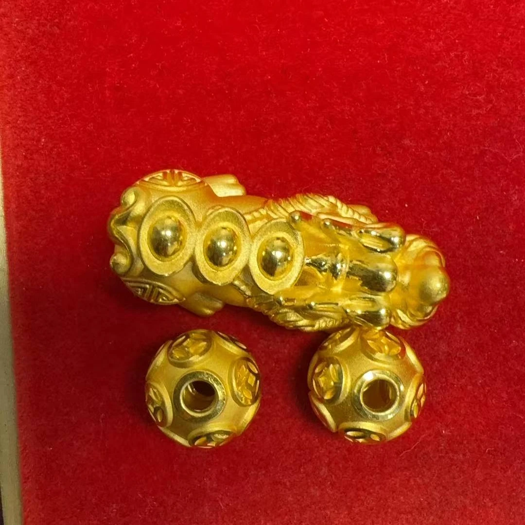 9.24g足金999貔貅金珠2