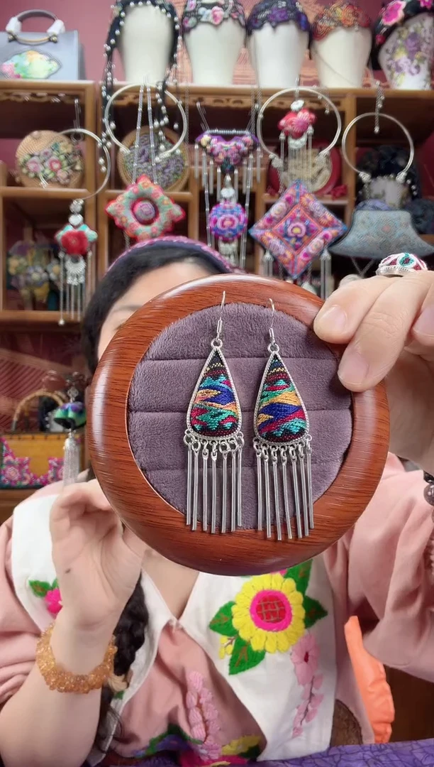 刺绣耳环18甜甜家