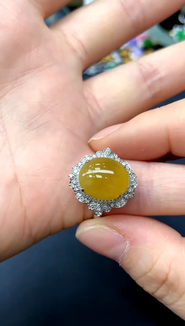 18K金镶嵌戒指翡翠503-中国好珍宝