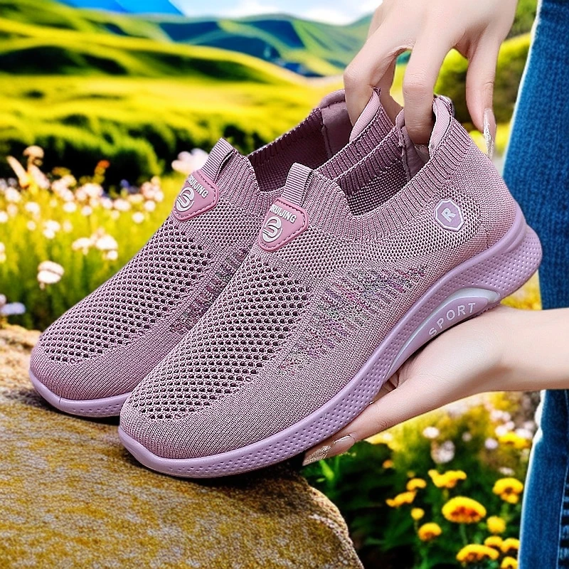 老北京布鞋夏季镂空网面女鞋透气软底薄款通勤鞋百搭休闲妈妈网鞋