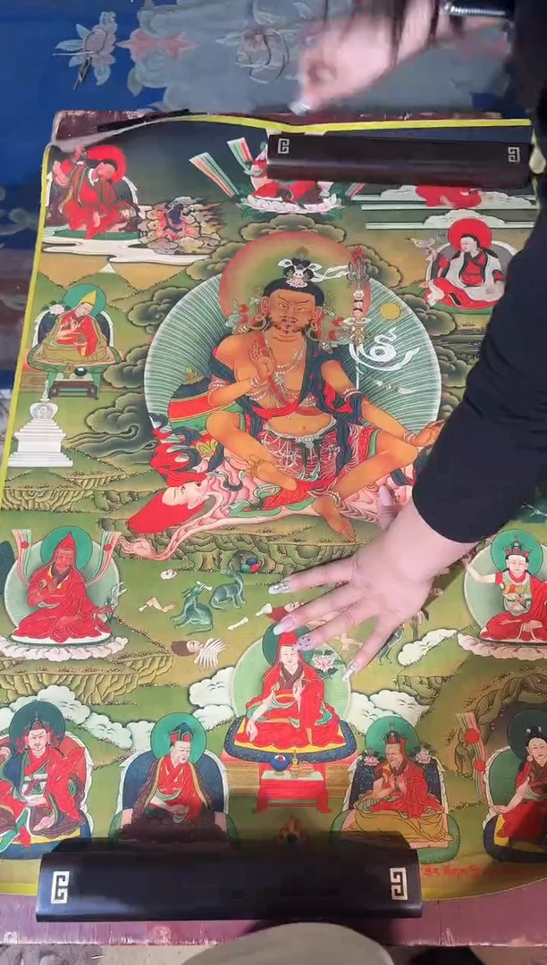 卷轴画龙妹的唐卡tk16