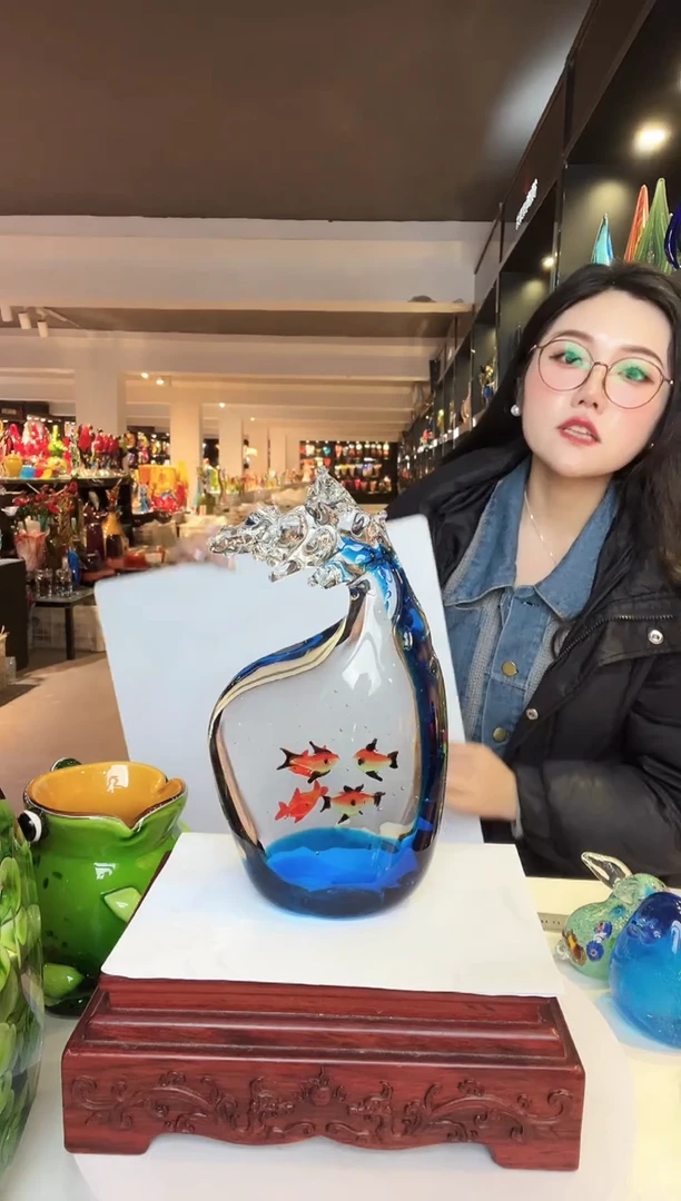 茶盏琉璃摆件家居摆件