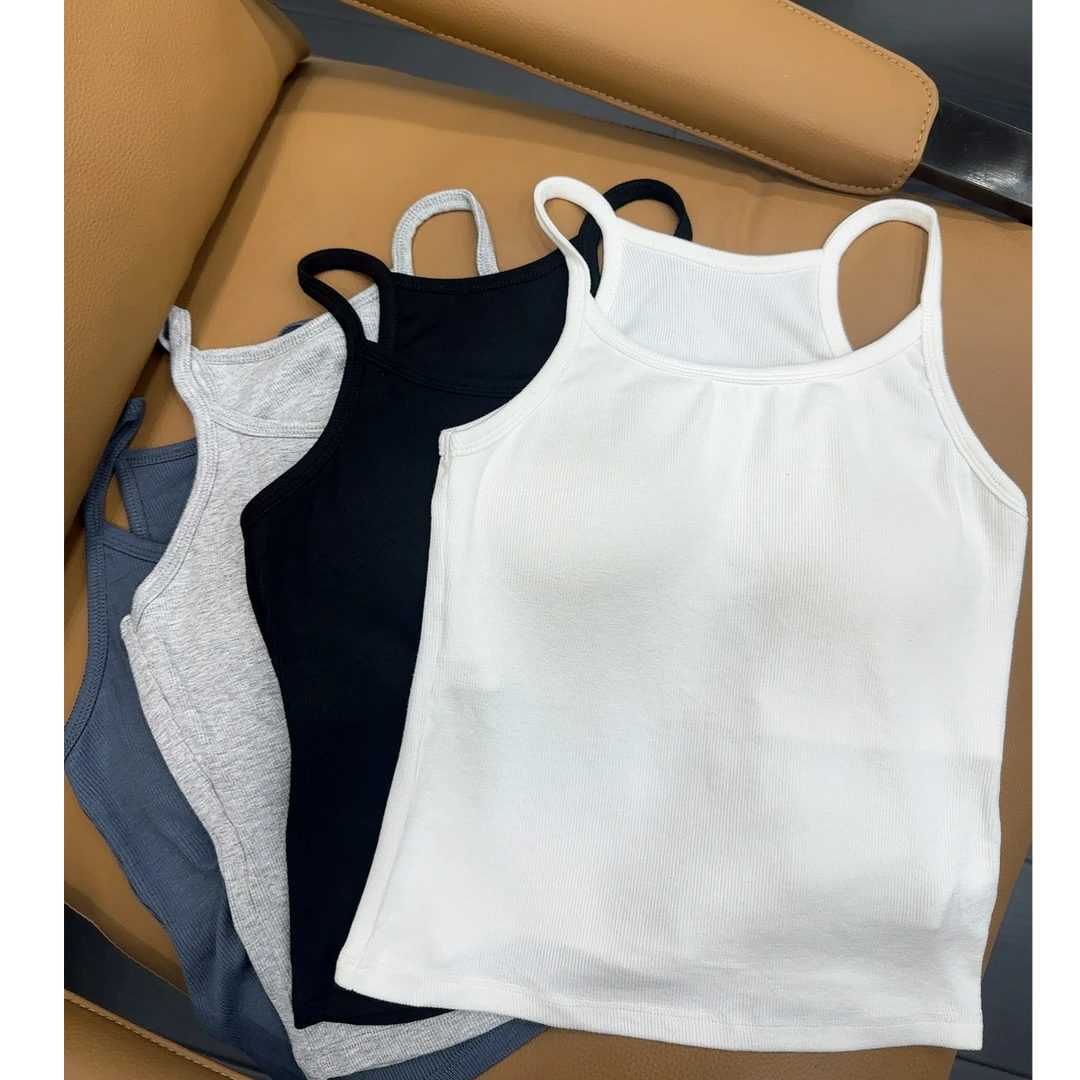 【Azlg】舒适显瘦百搭 薄款打底 带垫吊带背心8013