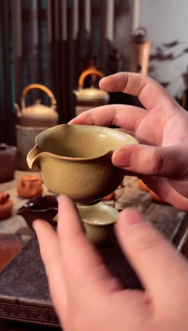 【闪购商品】壶草木灰粉影葫芦公道杯160cc浅绿