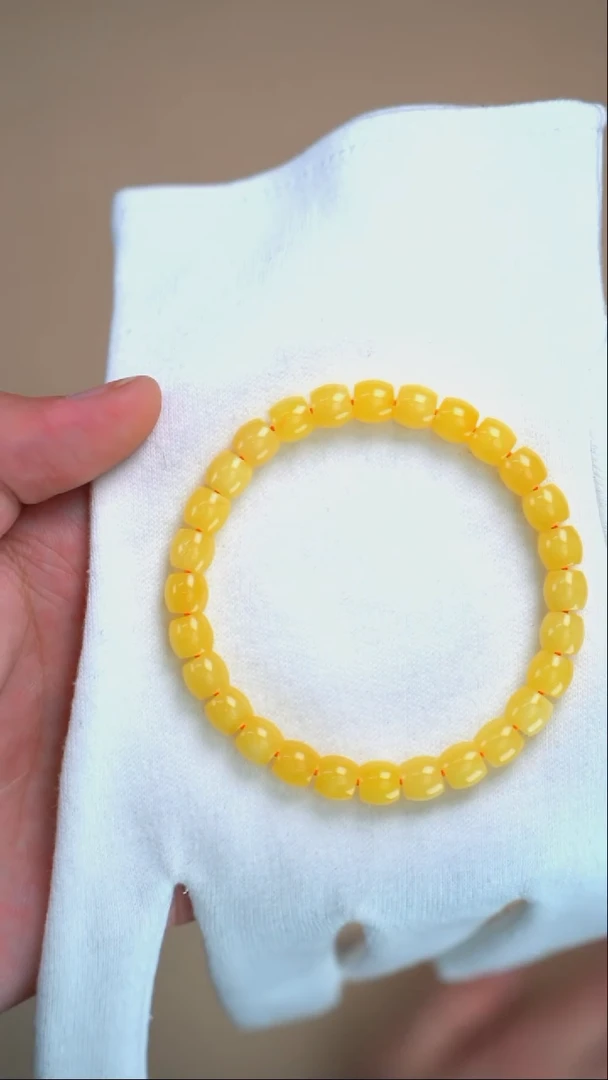 手链琥珀未镶嵌3052/微粉7.5mm直切手串