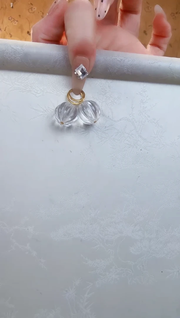 耳饰未镶嵌水晶南瓜珠耳饰含耳包