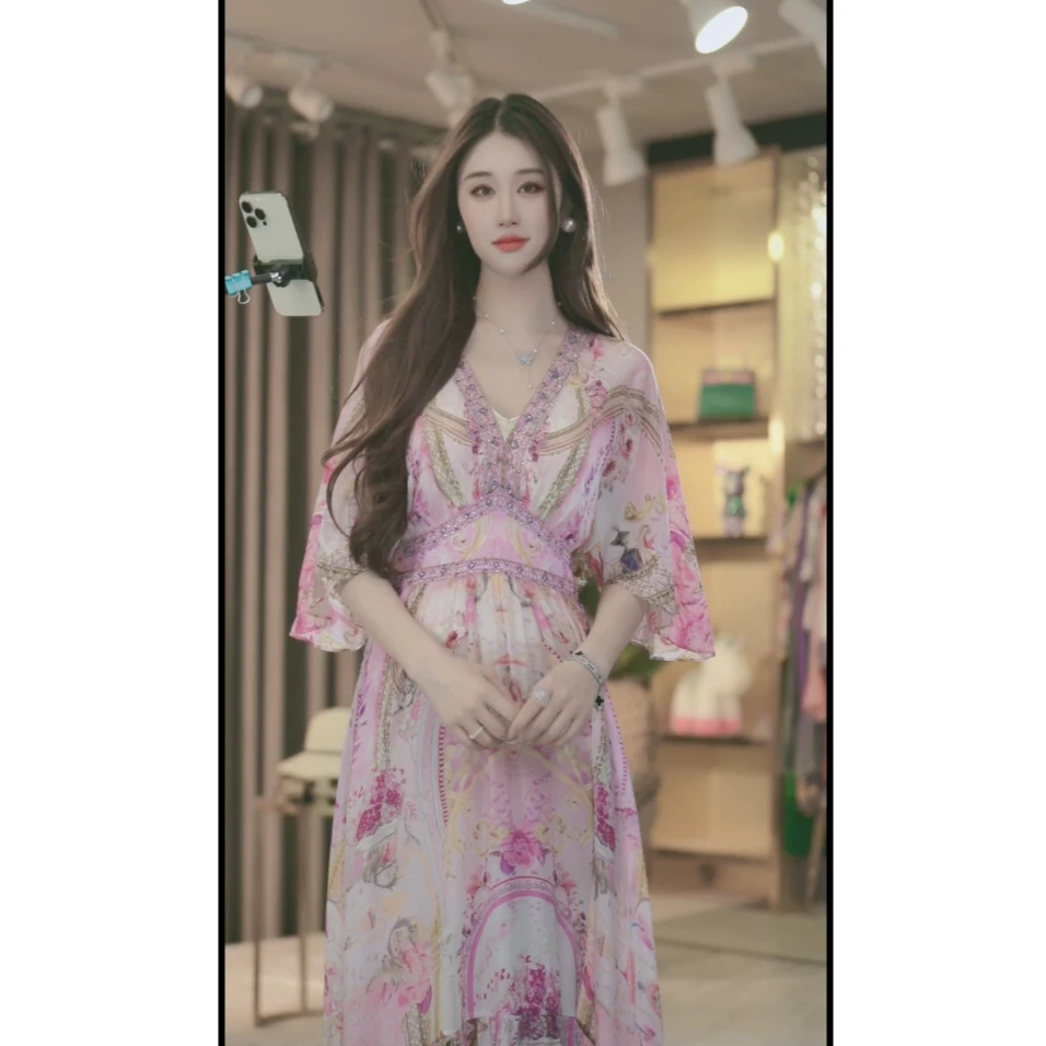 【乖瑶】洋气大气时尚气质春夏季新款连衣裙 2425184