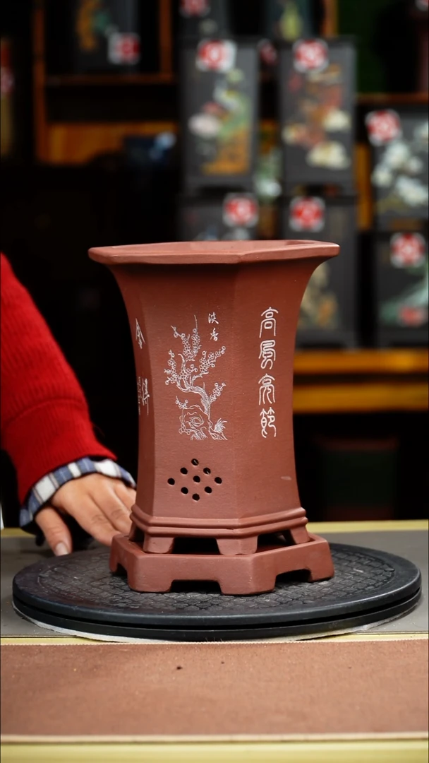 紫砂花盆紫砂花盆
