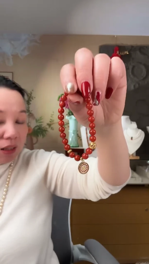 【闪购商品】玛瑙/玉髓手链未镶嵌红财神南红玛瑙