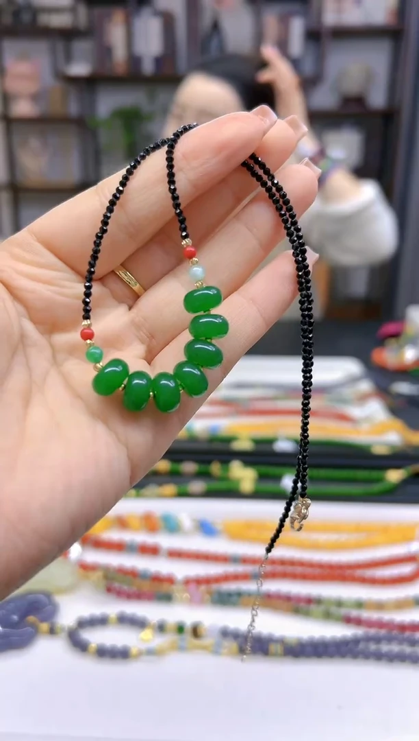 【闪购商品】翡翠颈饰未镶嵌DIY款X365