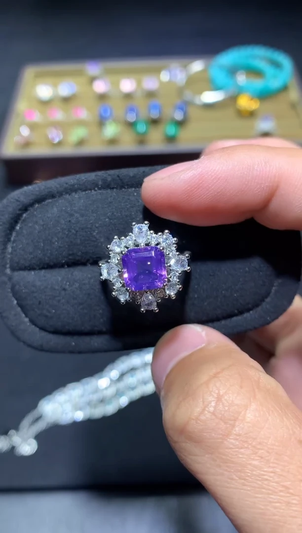 未镶嵌戒指水晶G00紫玉晶【多样性发其一】