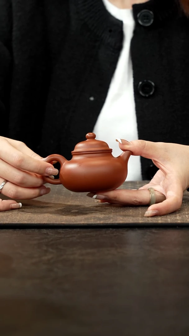 茶壶紫砂朱泥容天壶120cc