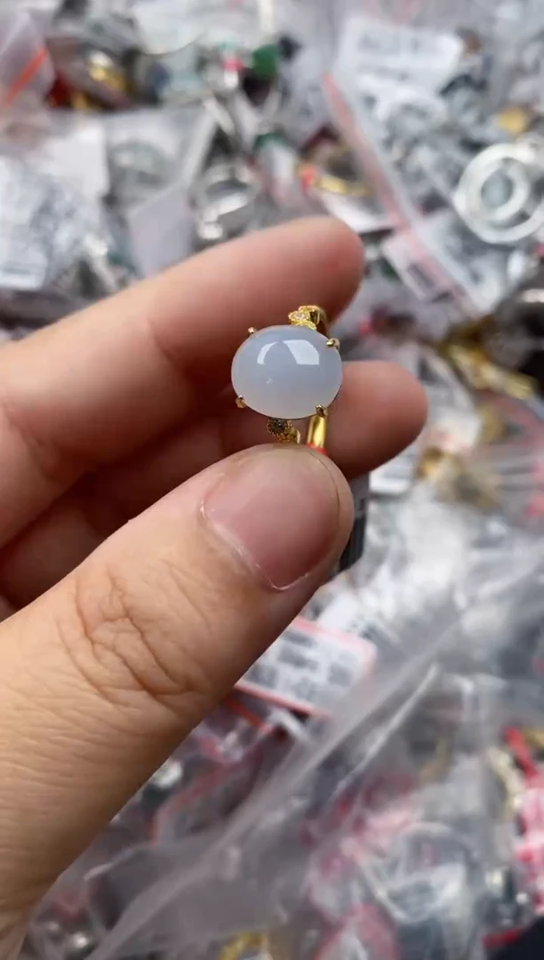 银S925镶嵌戒指翡翠222    6