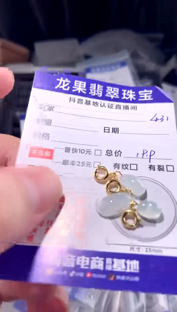 颈饰未镶嵌翡翠水滴福瓜431