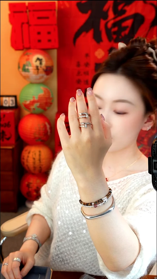 无925银钉子戒指 美码数7