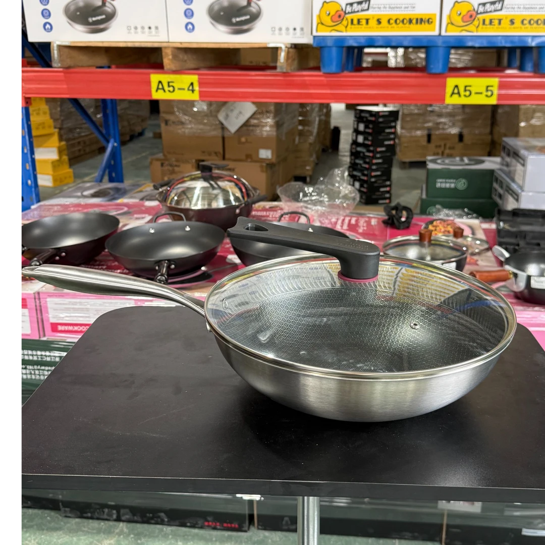 【工厂直发】编码区不锈钢炒锅 直播间展示为准 个别为下介意勿拍
