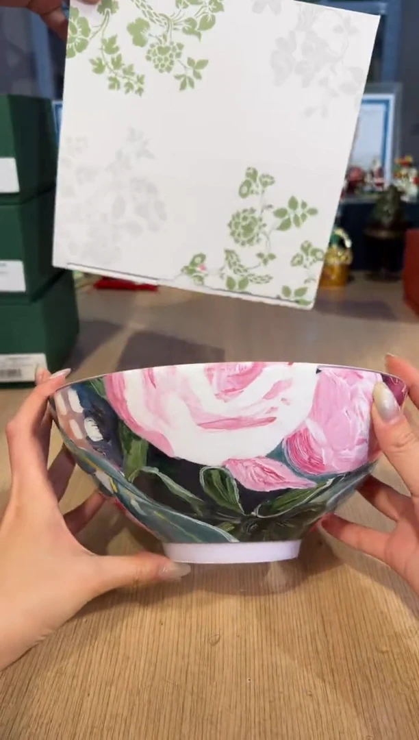 【闪购商品】杯63油画大汤碗