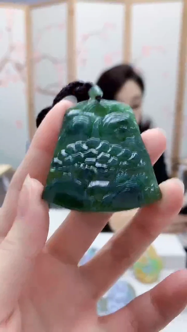 未镶嵌定制翡翠5160ry-毛货挂件96