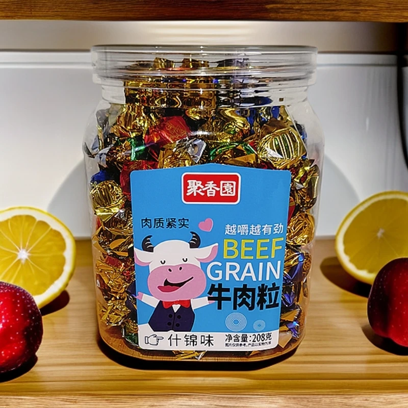 聚香园罐装牛肉粒零食独立精美包装办公室解馋香辣味五香味送礼