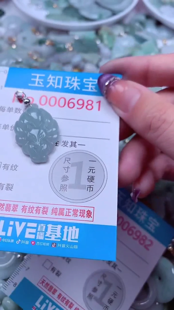 翡翠未镶嵌吊坠(不含链)6981