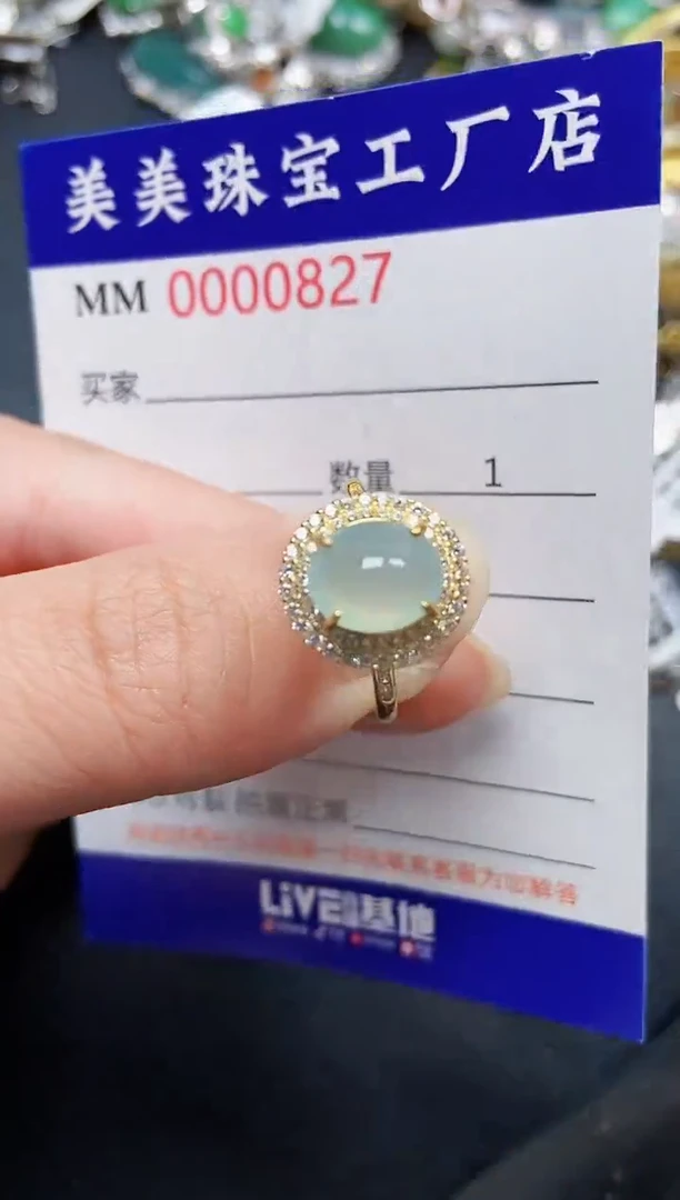 翡翠银S925镶嵌颈饰0827