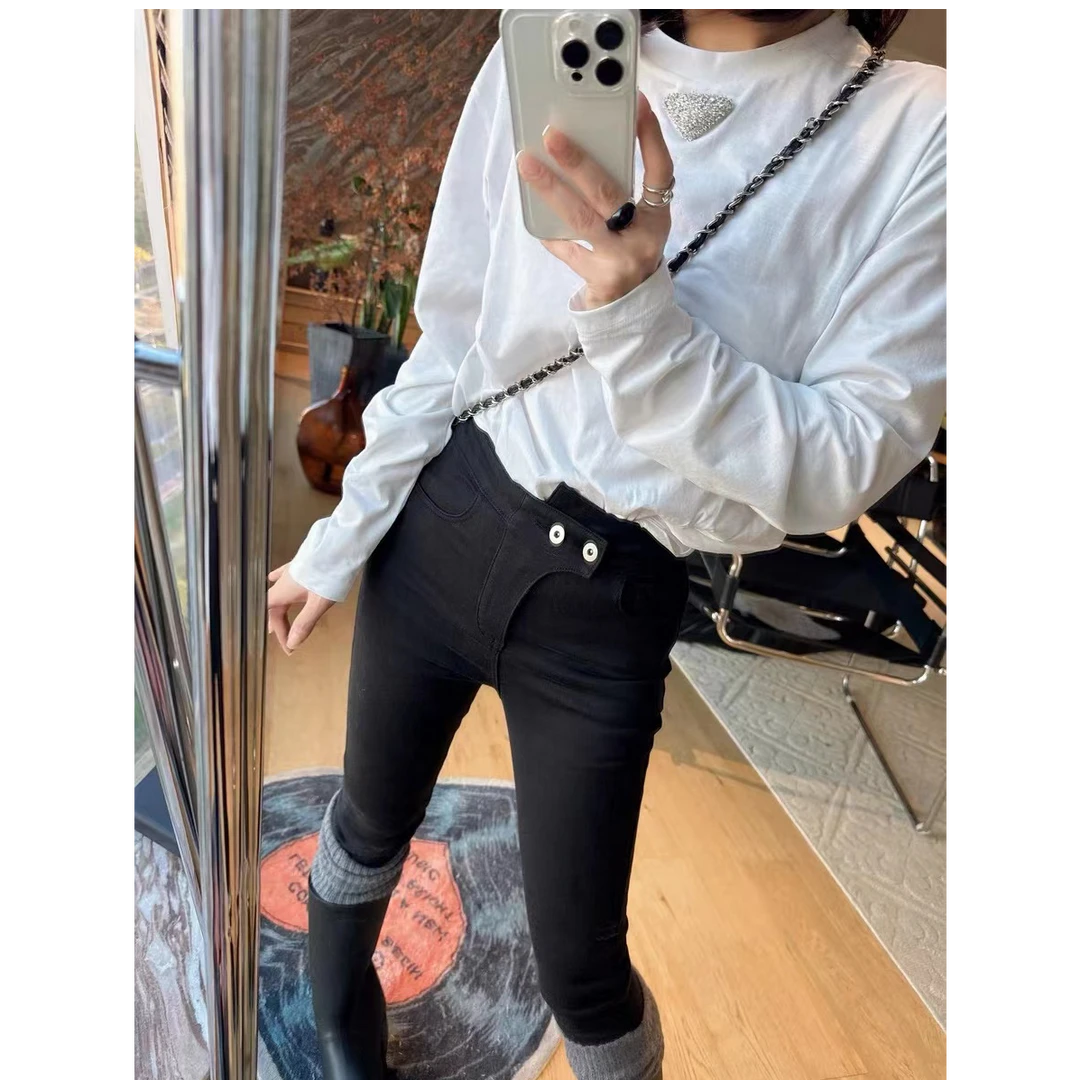 2025春季新款宽松纯棉白T恤女