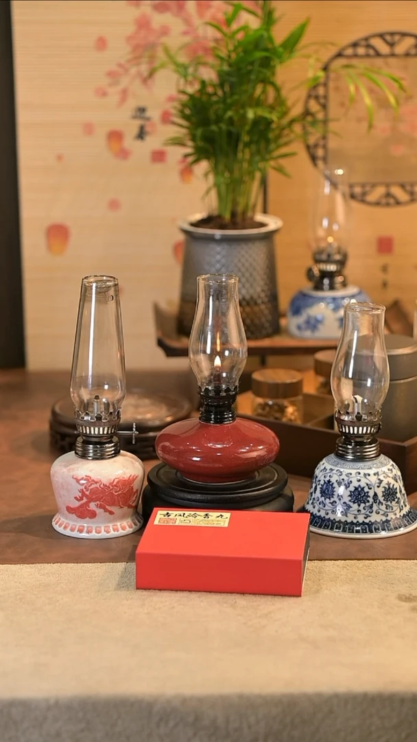 景德镇陶瓷油灯摆件