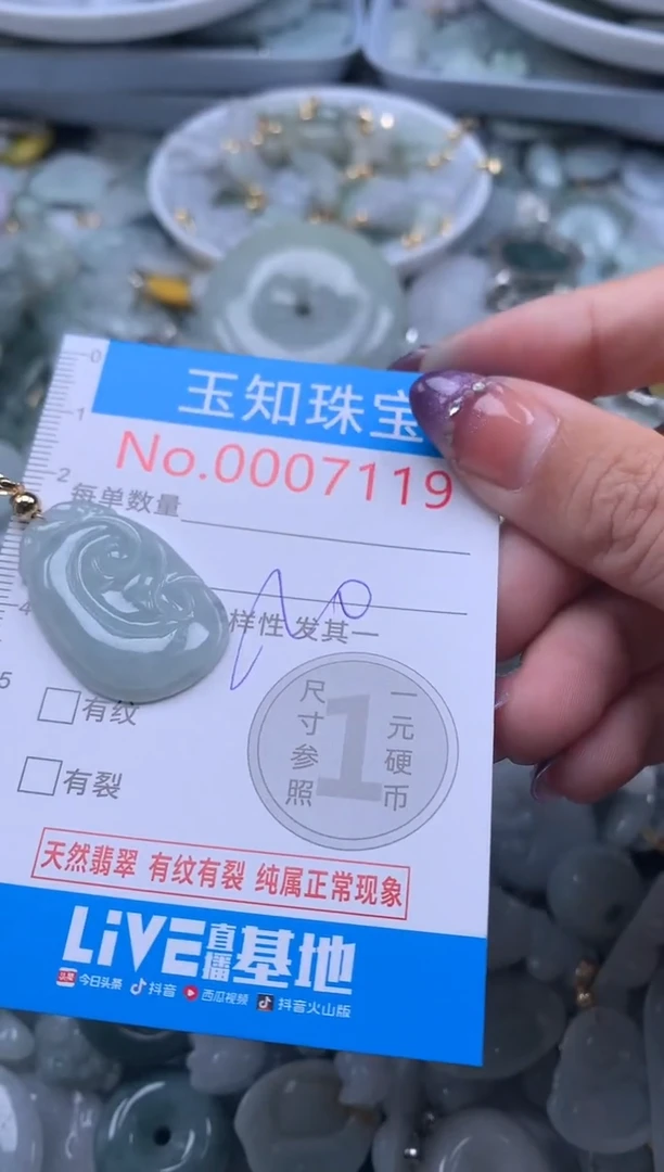 翡翠未镶嵌吊坠(不含链)7119