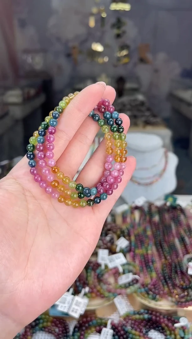 【闪购商品】碧玺/未镶嵌J5mm+碧玺多圈多样性发货