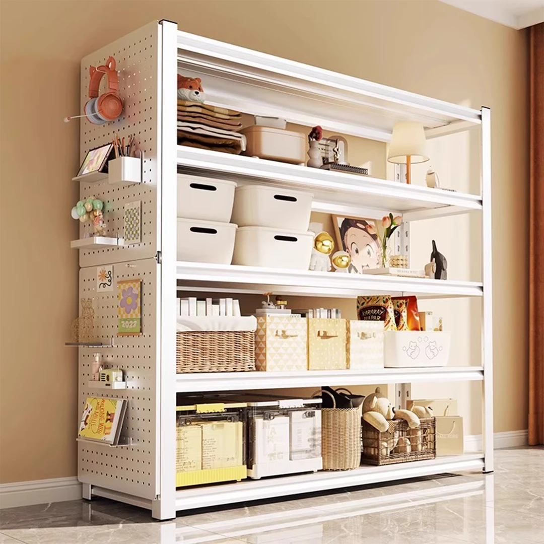 【平台推荐】洞洞板置物架多层落地货架收纳架客厅书架整理架储物架