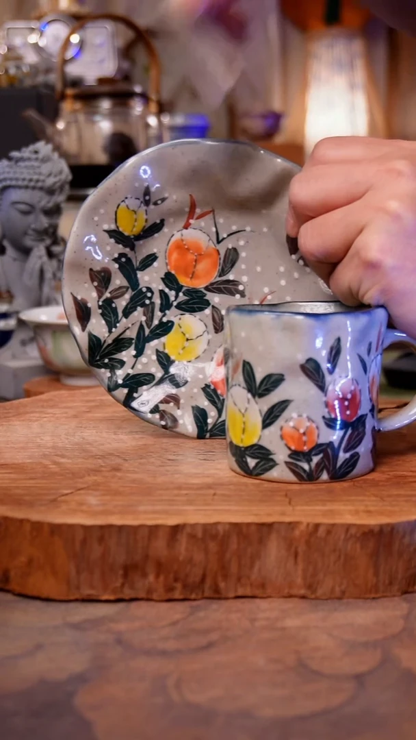 杯子陶郁金香手工手绘手工手绘