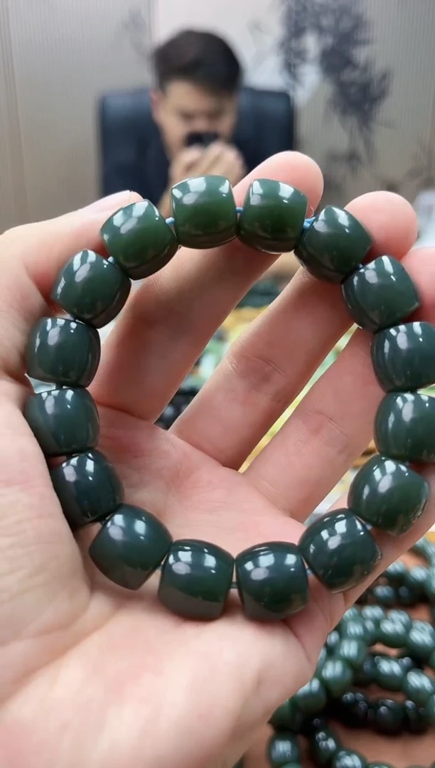 手串未镶嵌和田玉纯天然新疆且末蓝14