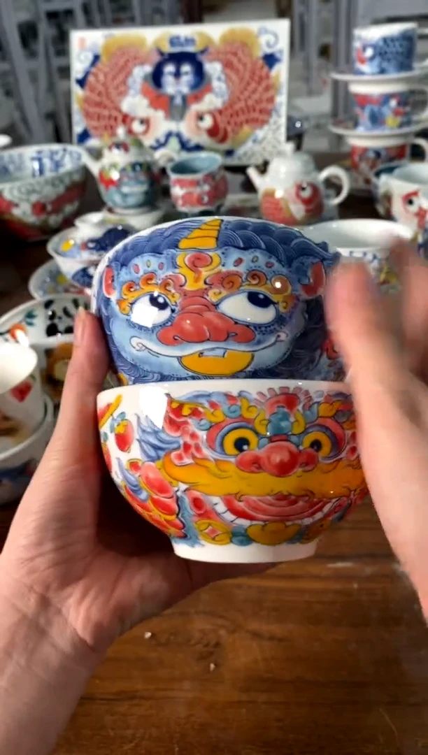 米饭碗【醒狮+貔貅】[直播间微瑕福利价]
