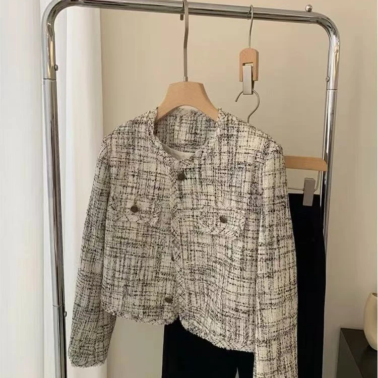 XYG02# 新款高级感法式名媛小香风短款外套