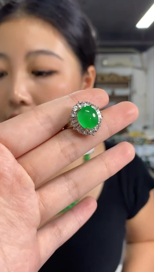未镶嵌戒指翡翠闪购链接  多样性发其一颜色微差