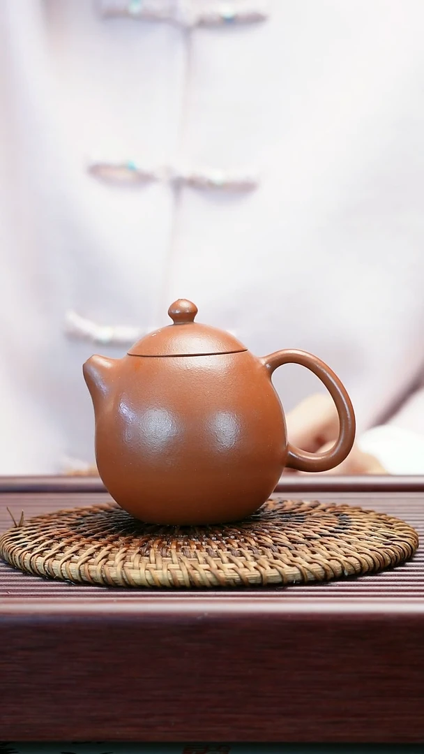 茶壶紫砂小煤窑朱泥 孟臣 龙蛋 190cc