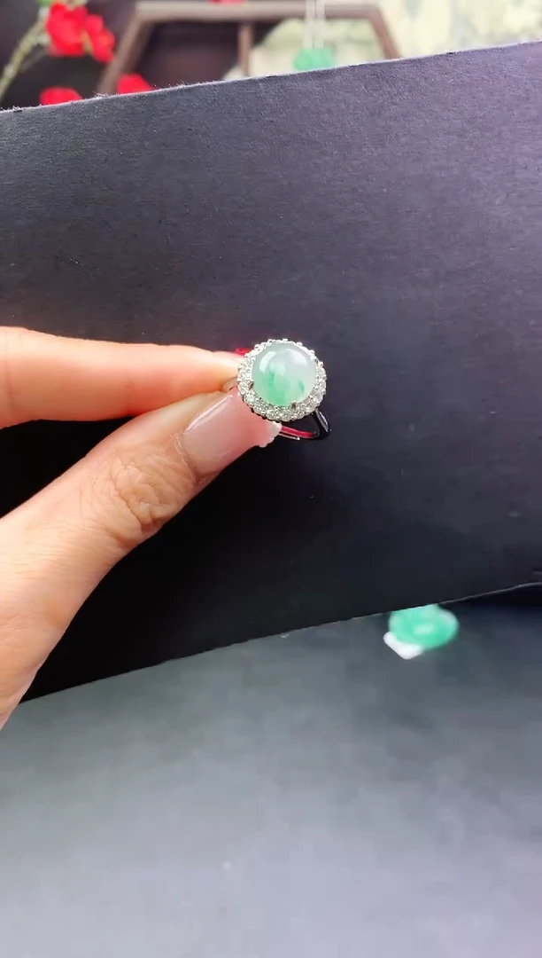 【闪购商品】石英质玉戒指合金戒指