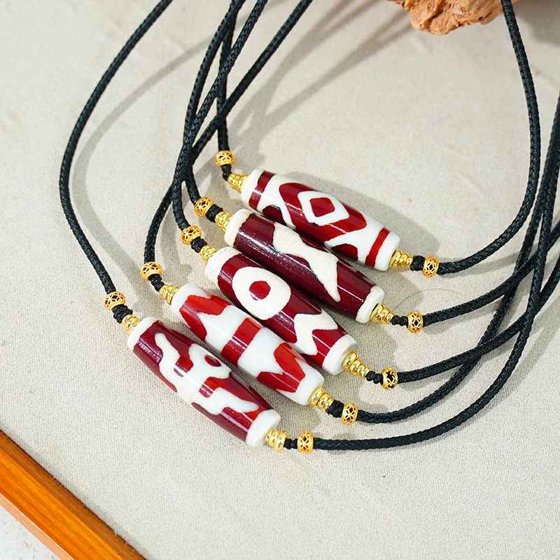 TZ960天然玛瑙红肉多图腾藏风锁骨链(多样性发货，发其一)