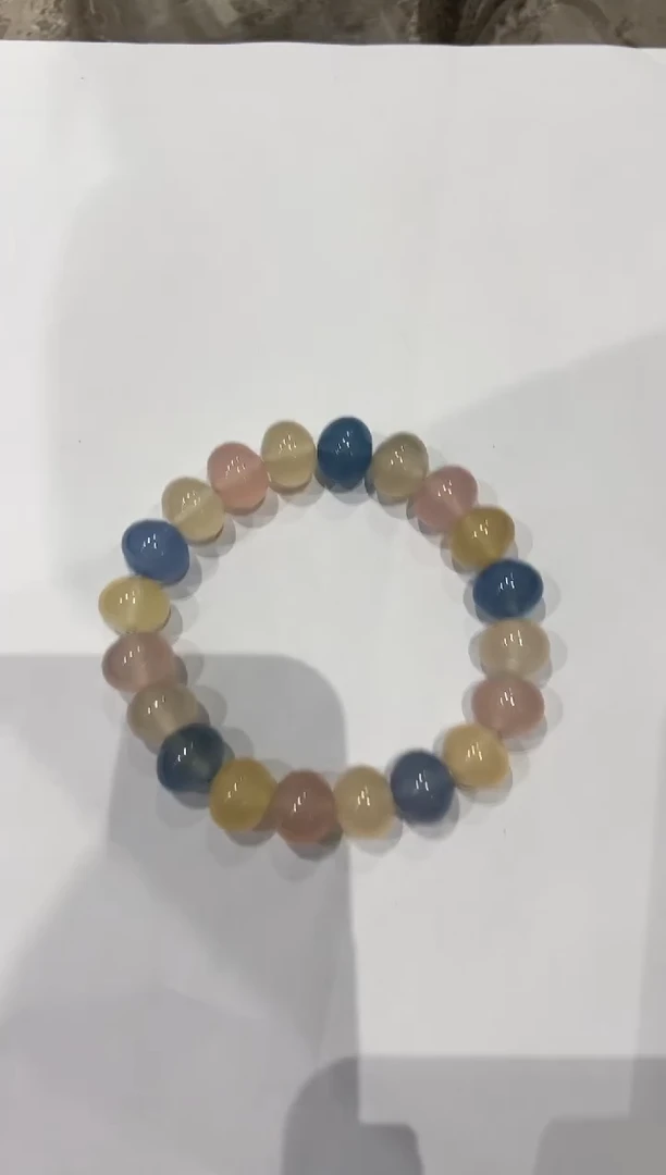 玛瑙/玉髓手串未镶嵌多宝色玛瑙手串 卡12 多样性发其一