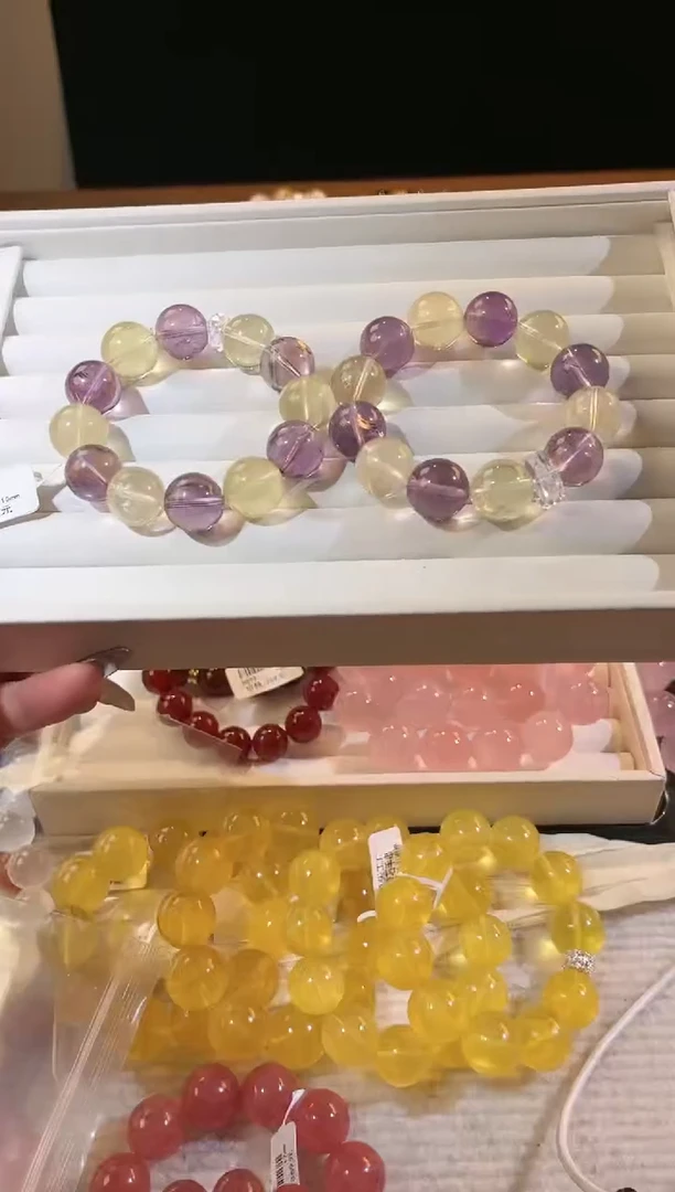 合成欧泊未镶嵌手串多样性发一Q67事业女主15mm