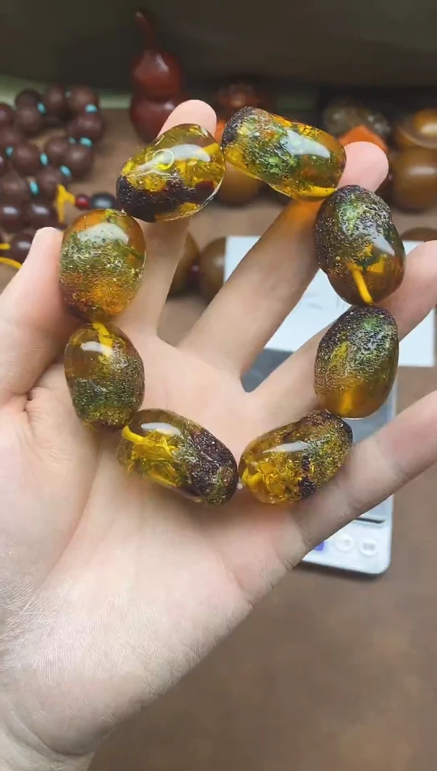 非金属无俄罗斯特色磨砂橘皮珠串多样性发货