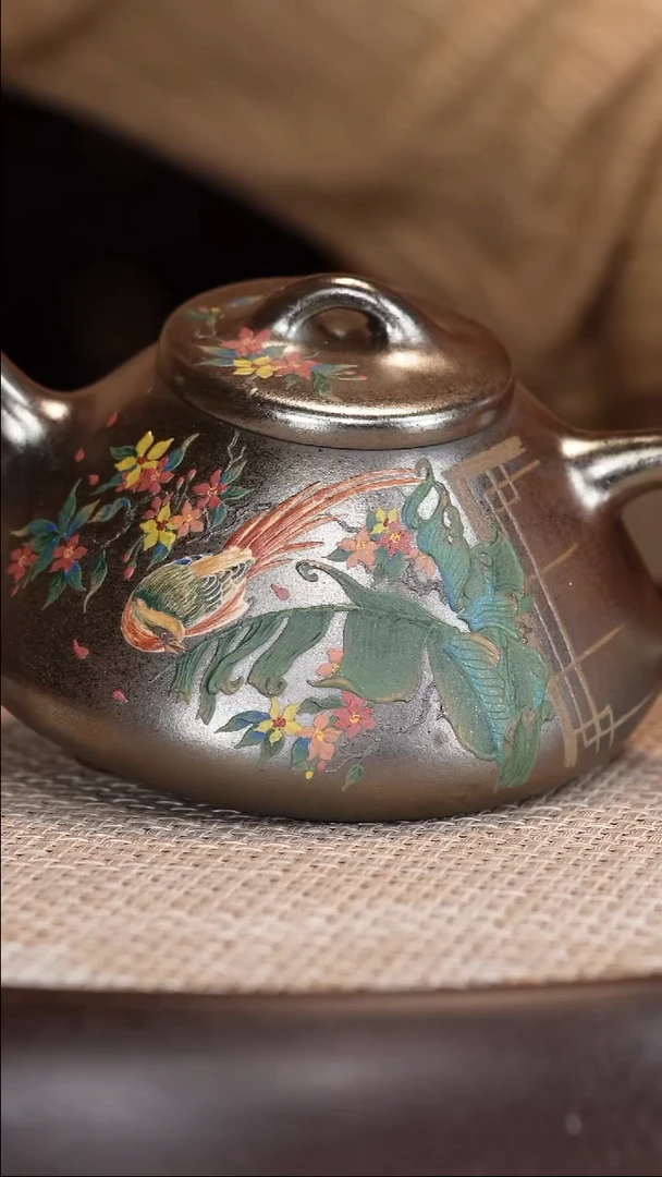 茶壶紫砂【陈友林】天青柴烧子冶石瓢    380CC