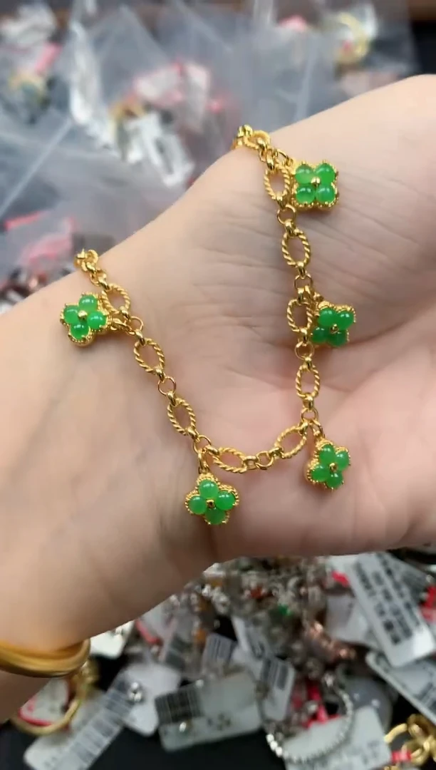 翡翠戒指银S925镶嵌天然缅甸翡翠